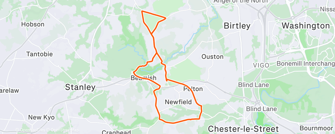 Mapa de la actividad (Afternoon Ride)