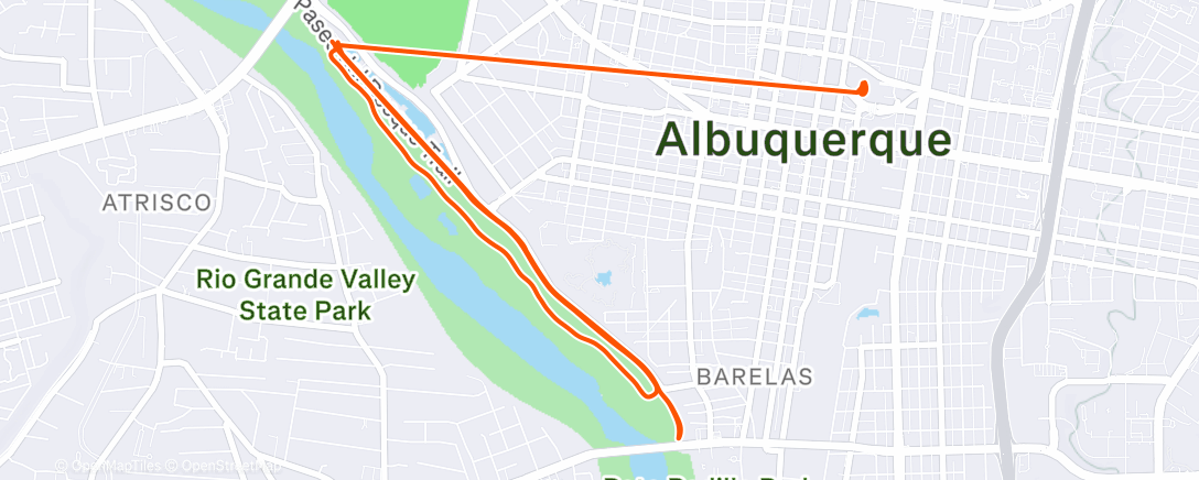 Map of the activity, Morning Run