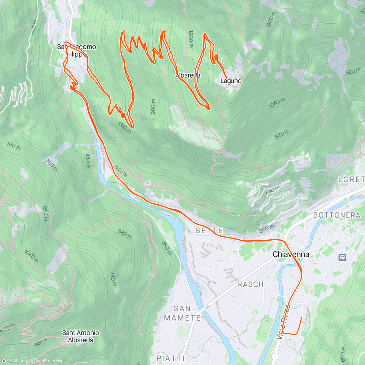 Map of the activity, Lagunc