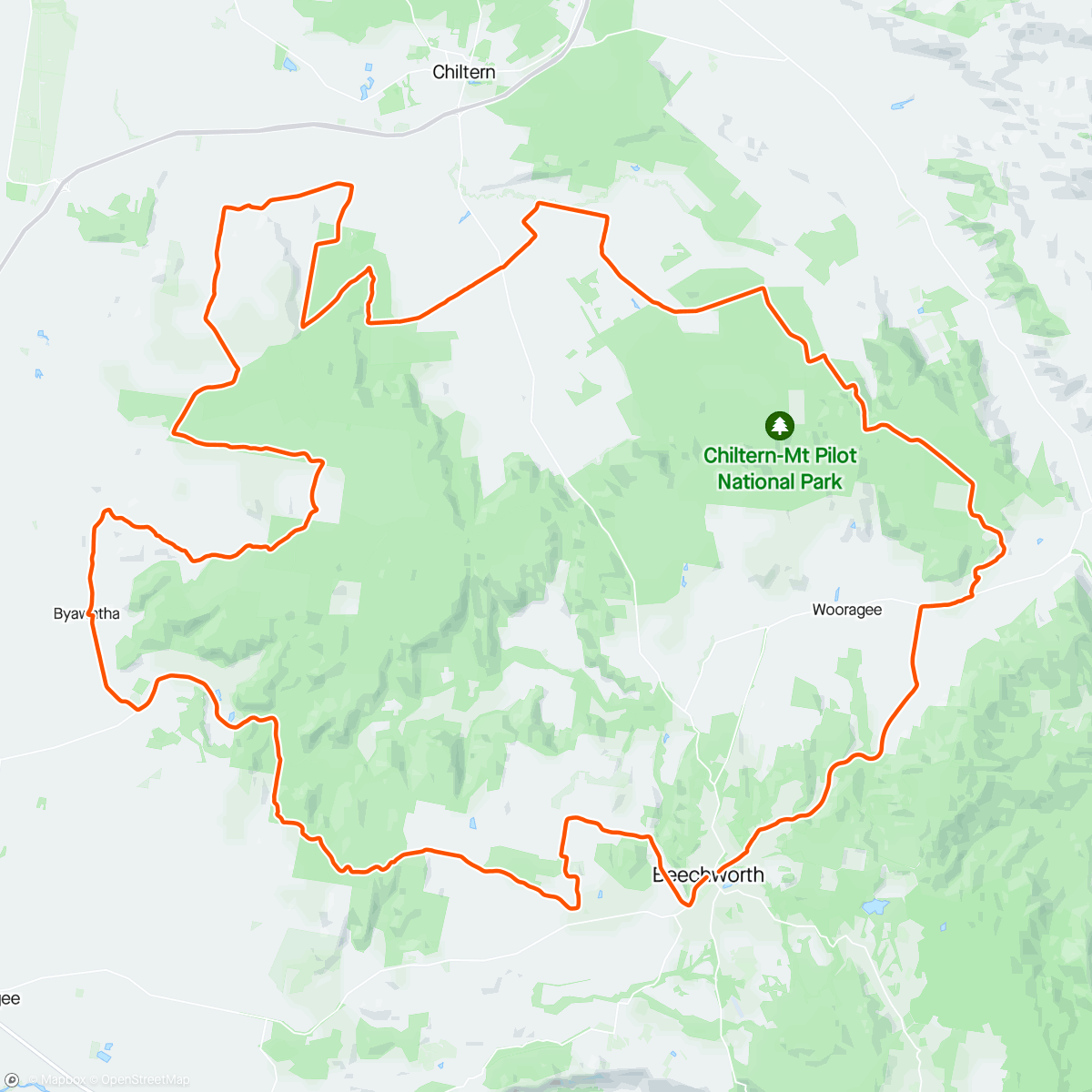 Map of the activity, Beechworth granite classic.