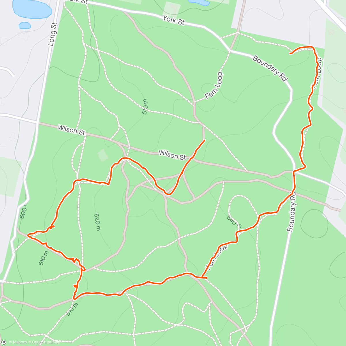 Map of the activity, Cherry Ballarat Loop walk