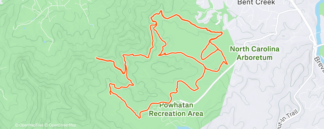 Map of the activity, Afternoon Ride