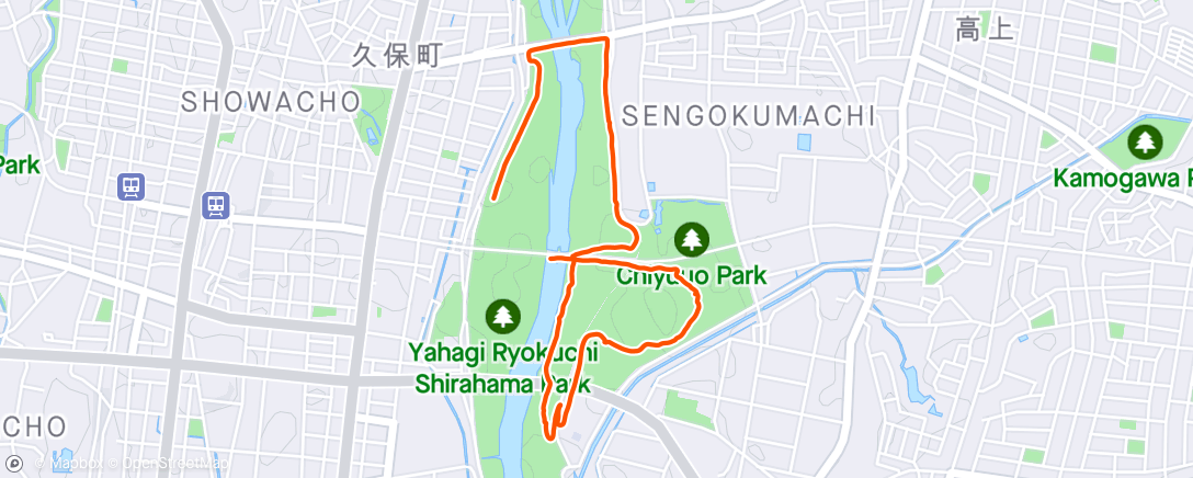 Map of the activity, 朝のウォーキング