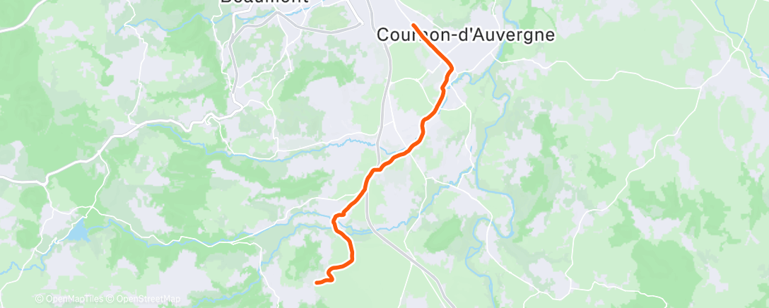 Map of the activity, Gravel le matin