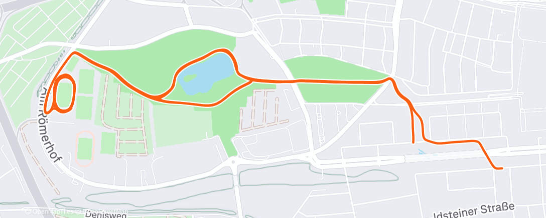 Map of the activity, Evening Run