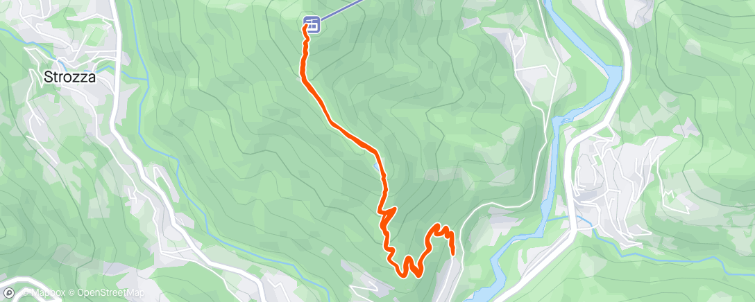 Mapa de la actividad, Sessione di trail running mattutina