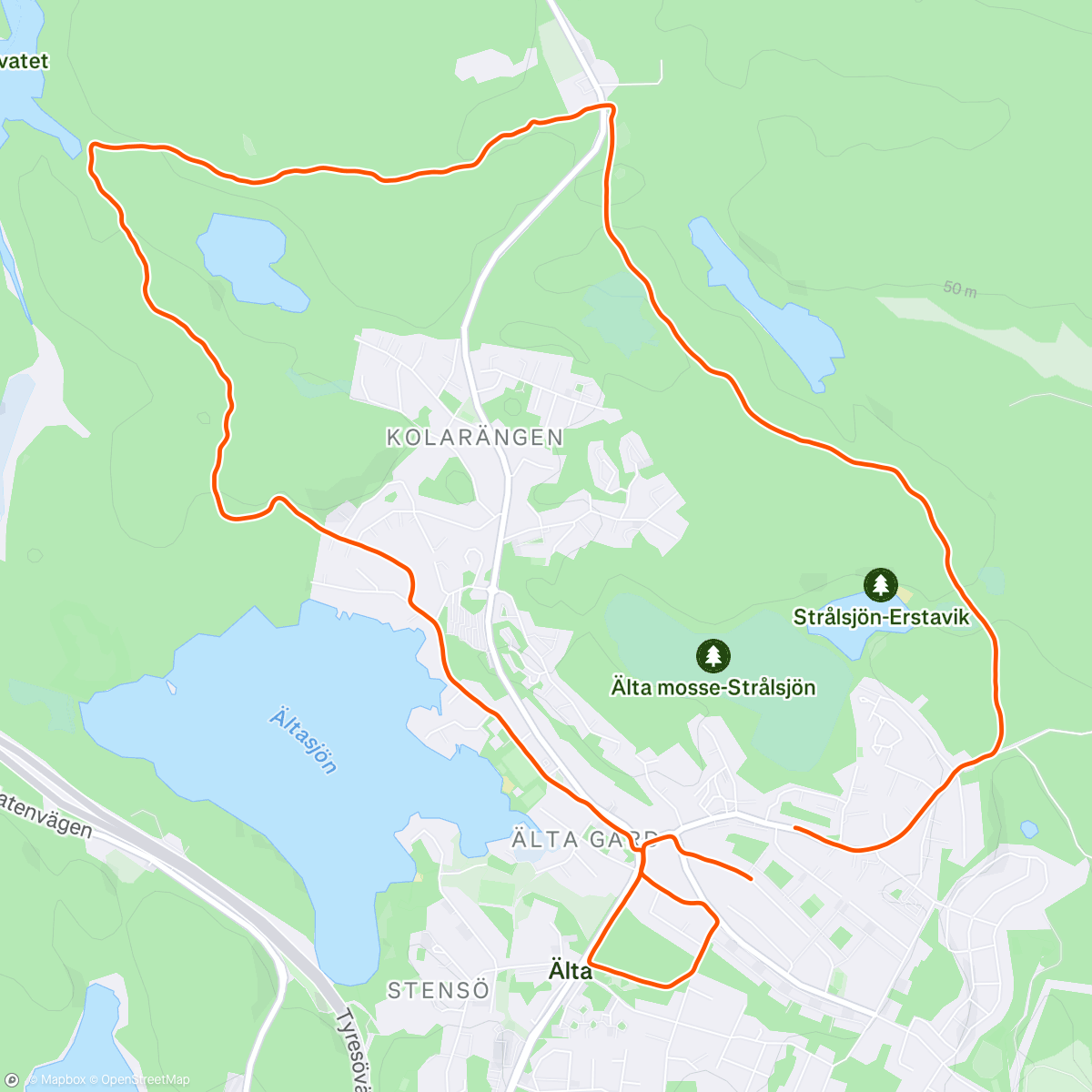 Map of the activity, (Pre-) Midsommarmil i skogen🌸