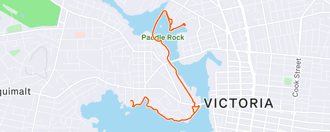 Map of the activity, Afternoon Run