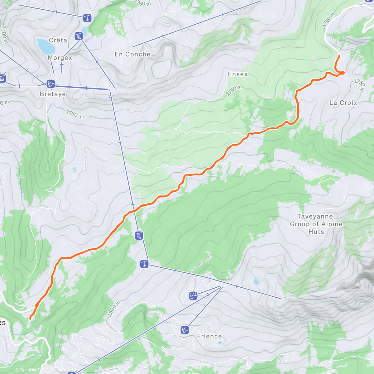Карта физической активности (Recup sur une route verglacée)