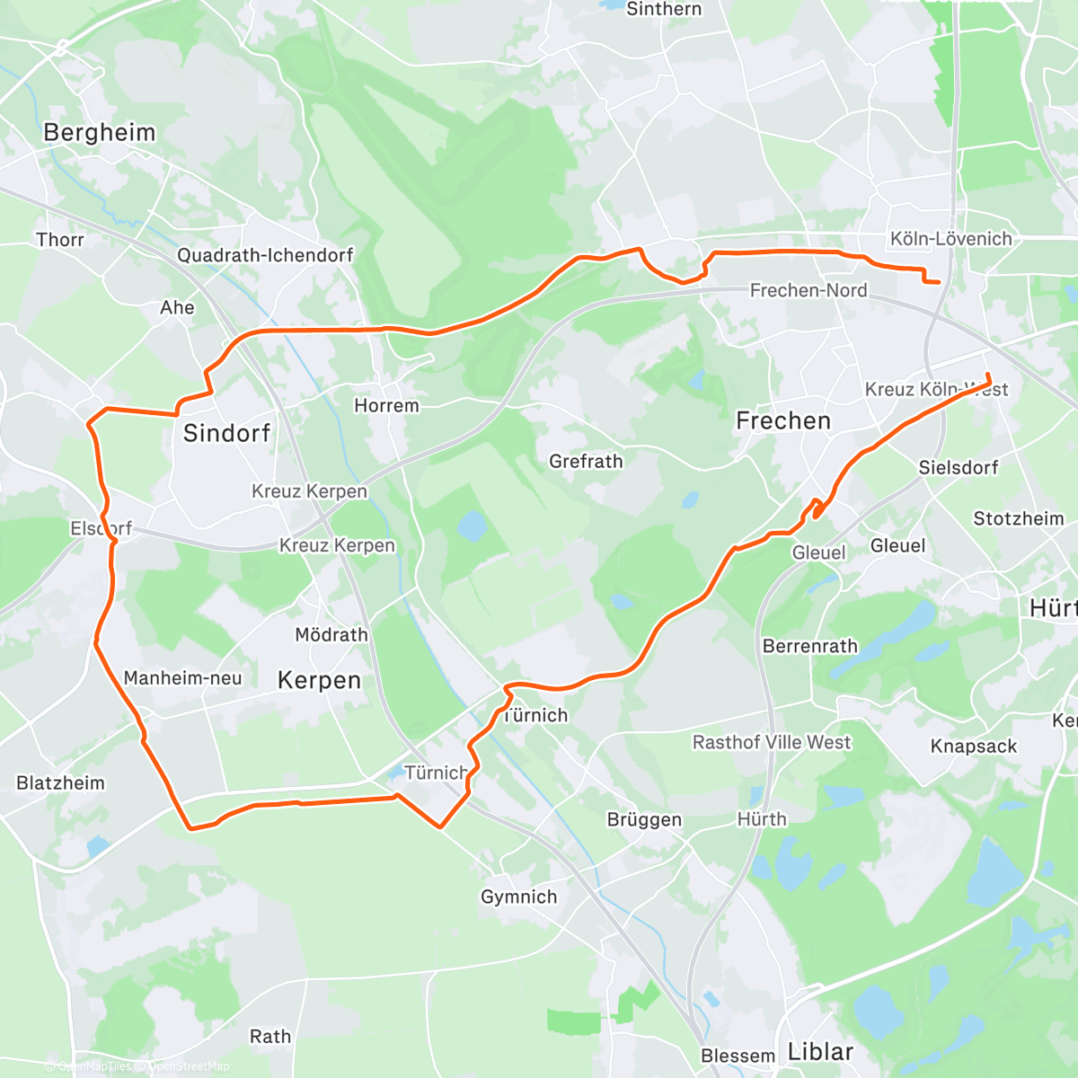 Map of the activity, Rainy Sunday mit Tanja & Chris