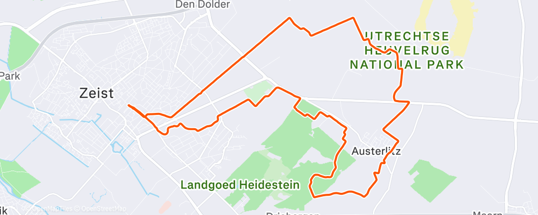 Map of the activity, Ochtendloop