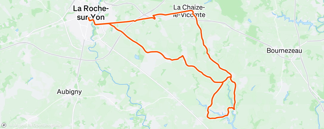 Map of the activity, Sortie vélo le matin