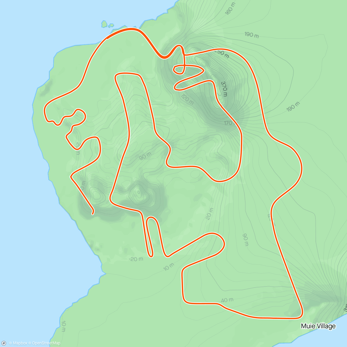 Map of the activity, Zwift - Watopia - did about 50W for 20 min while installing Zwift on laptop, back went out bad over weekend