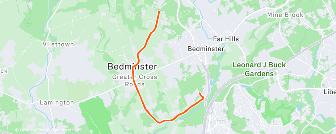 Map of the activity, Lunch Run