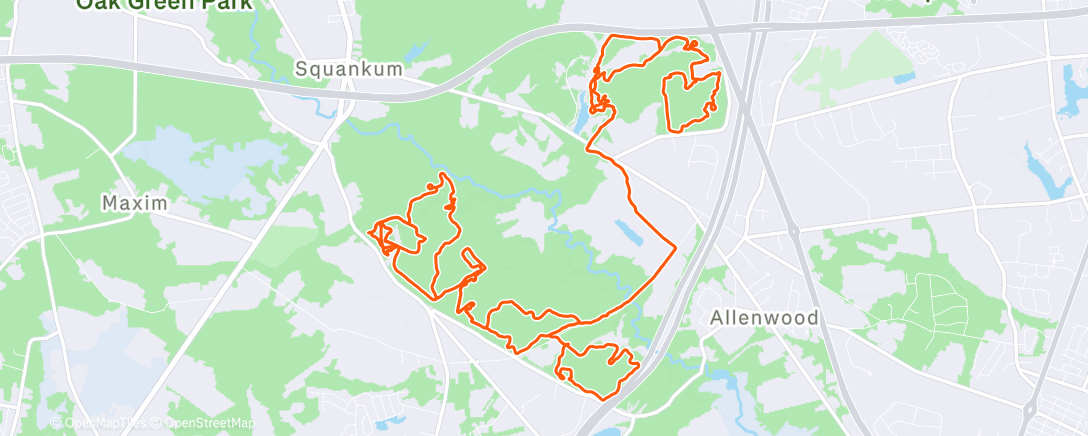 Map of the activity, Morning Mountain Bike Ride