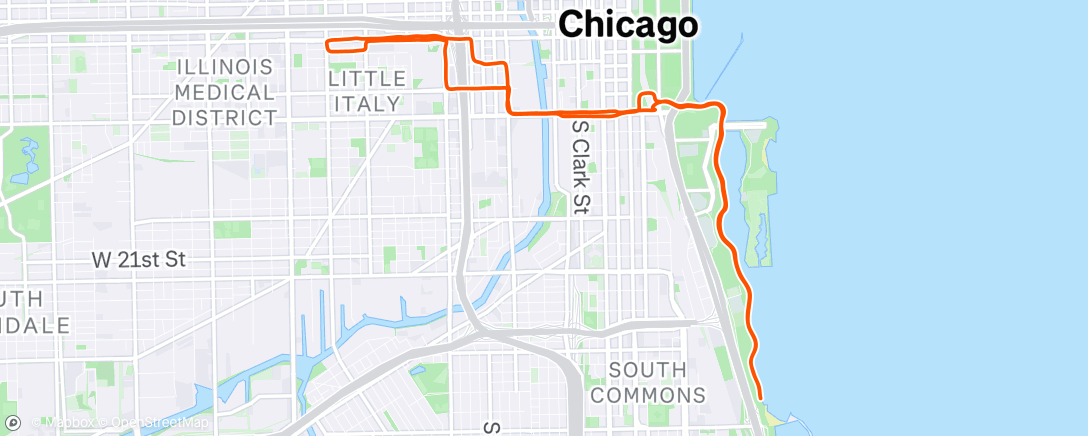 Map of the activity, 3 mile warm up, Cooper Test, cool down with 20 minute Sauna
