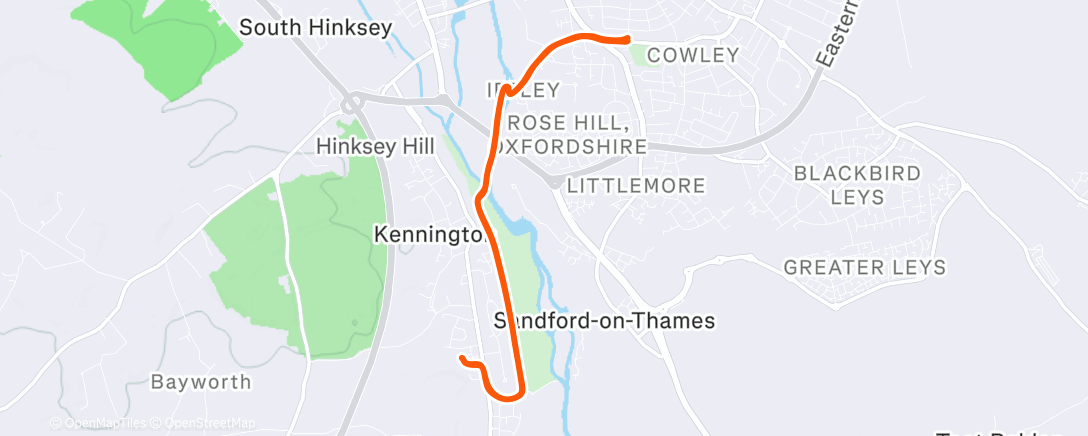 Map of the activity, Lunch Ride