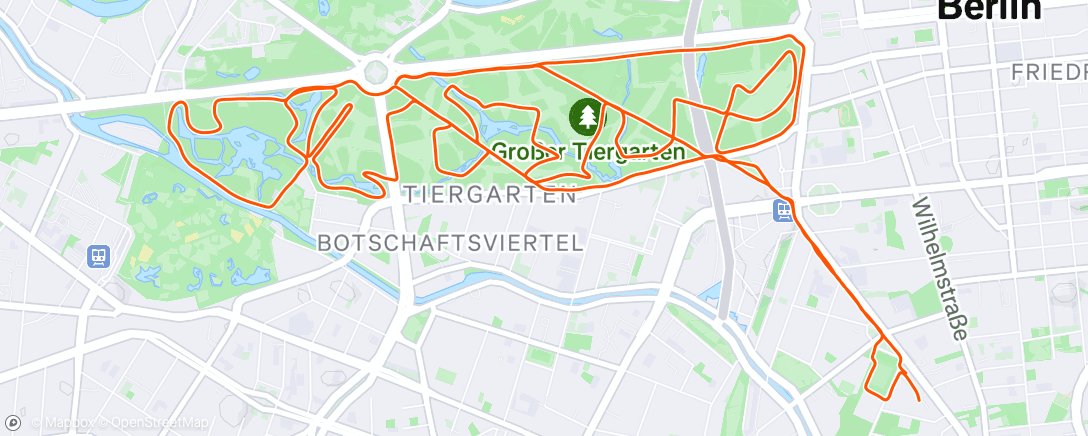 Map of the activity, Cross Country running at its best in Berlin's running hotspot with the lads