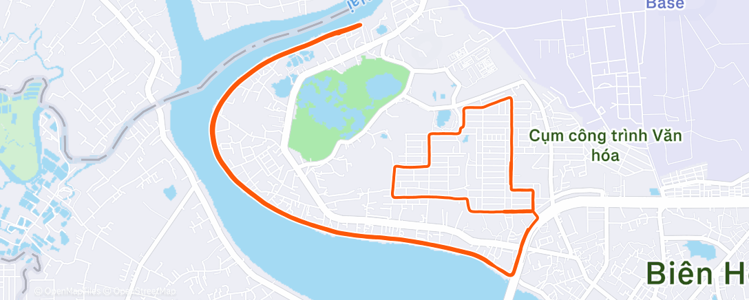 Map of the activity, Morning Run