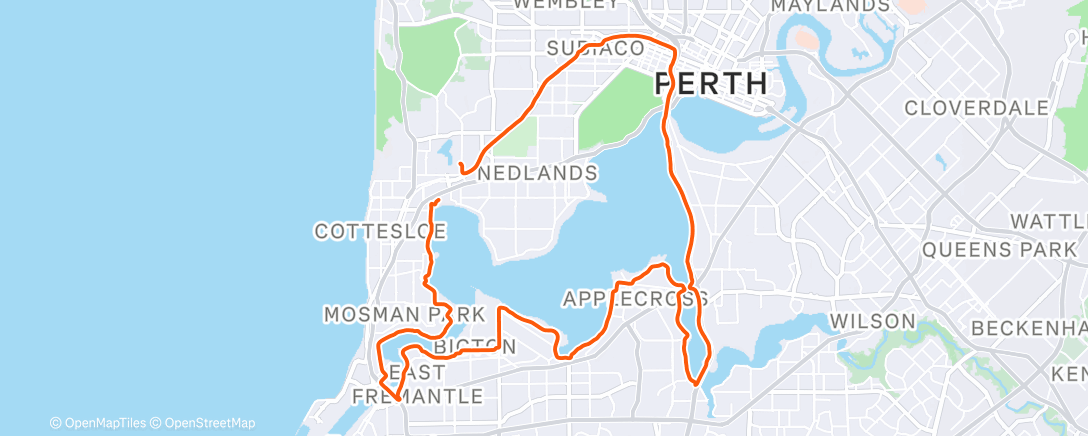 Карта физической активности (Night Ride)