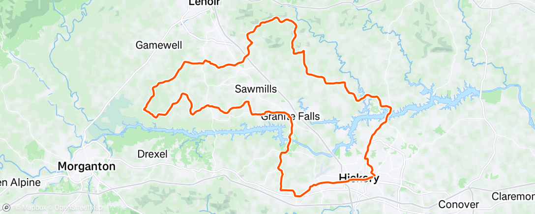 Map of the activity, Morning Ride