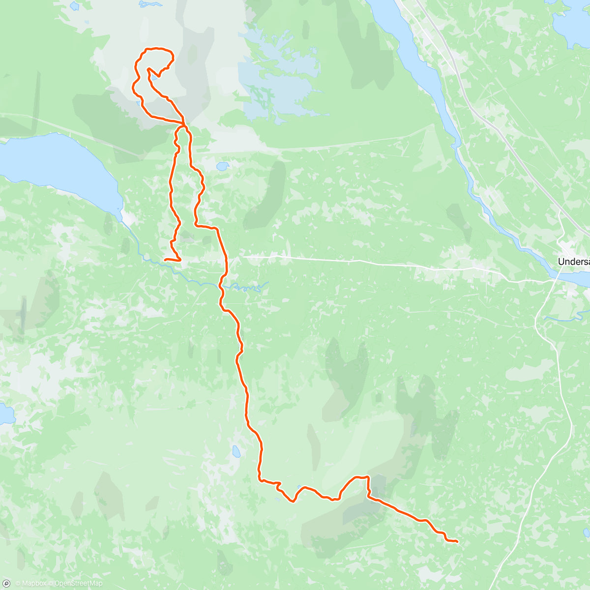Map of the activity, Fjällmaraton 45k DNF