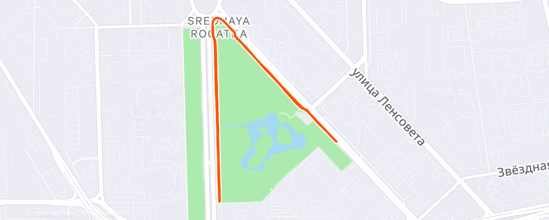 Map of the activity, Утренний забег