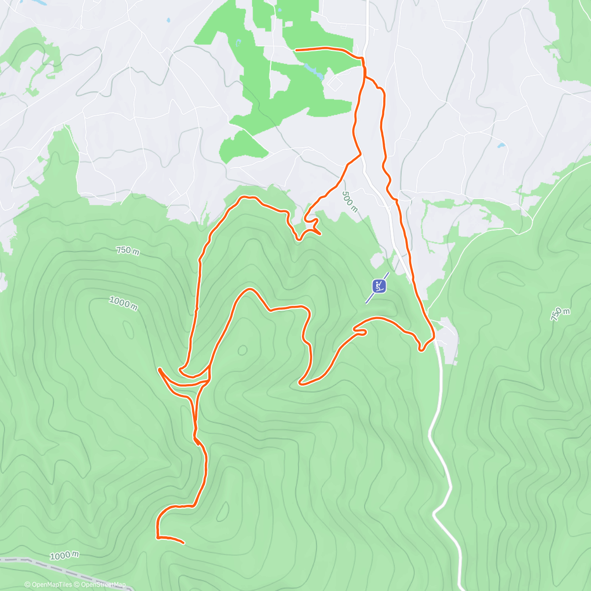 Mapa de la actividad (Hančovina až do tetřeví oblasti)