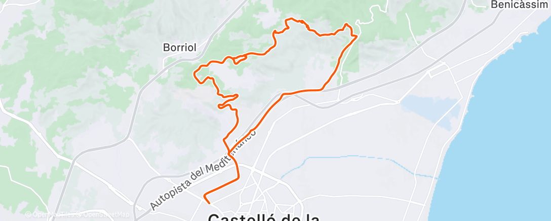 Map of the activity, Bicicleta eléctrica matutina