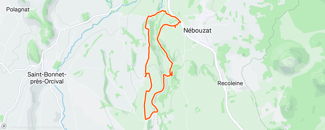 Map of the activity, Footing recup <135bpm moyen