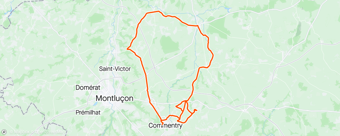 Mapa da atividade, Sortie vélo le midi