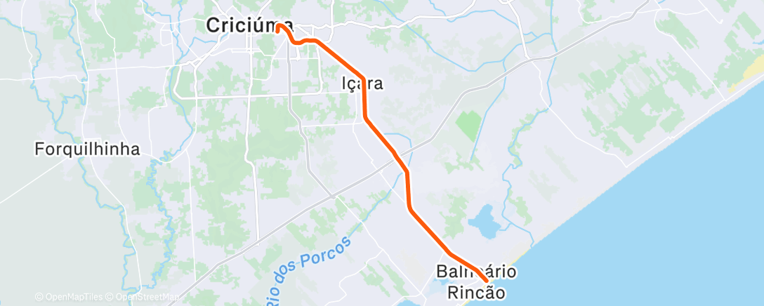 Map of the activity, Morning Run