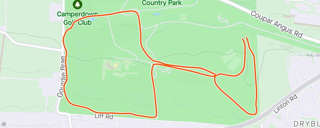 Map of the activity, Camperdown parkrun 🐶
