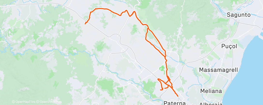 Map of the activity, Bicicleta de montaña matutina