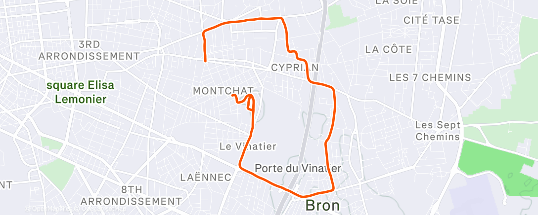 Map of the activity, Night Trail Run