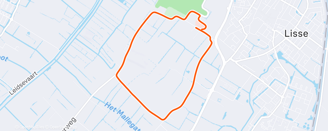 Map of the activity, Lisse 5km 16:16 (PB)