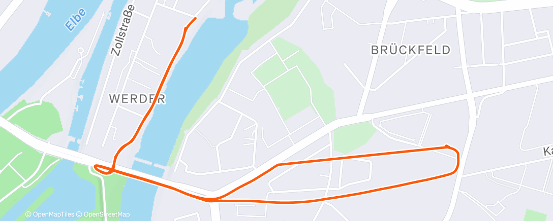 Map of the activity, Derbysieg und zurück…💚❤️