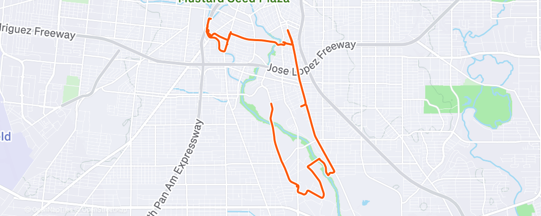 Map of the activity, Night Ride
