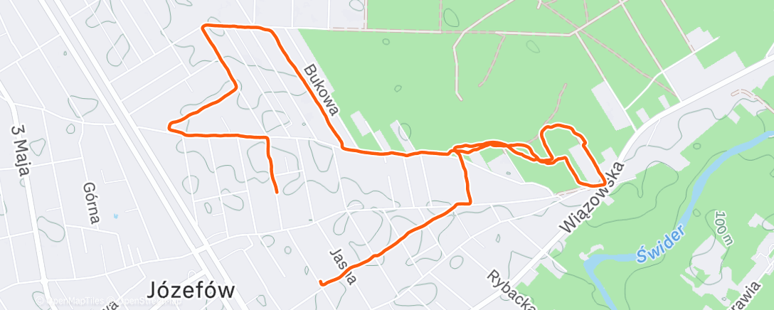 Map of the activity, Snowy Run