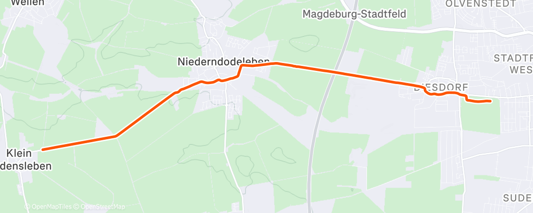 Map of the activity, Fahrt am Nachmittag