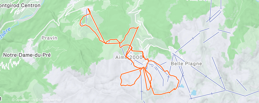 Карта физической активности (Ski alpin le matin)