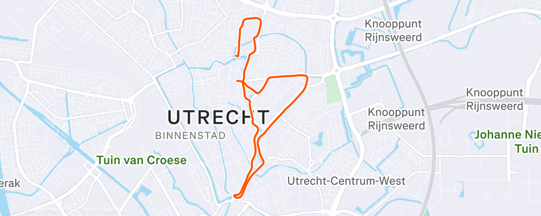 Map of the activity, Namiddagloop