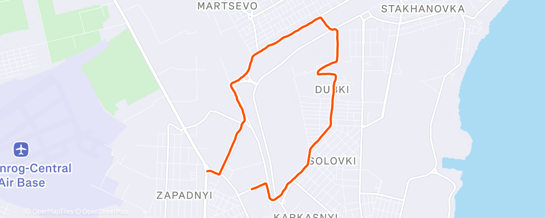 Map of the activity, Дневной забег