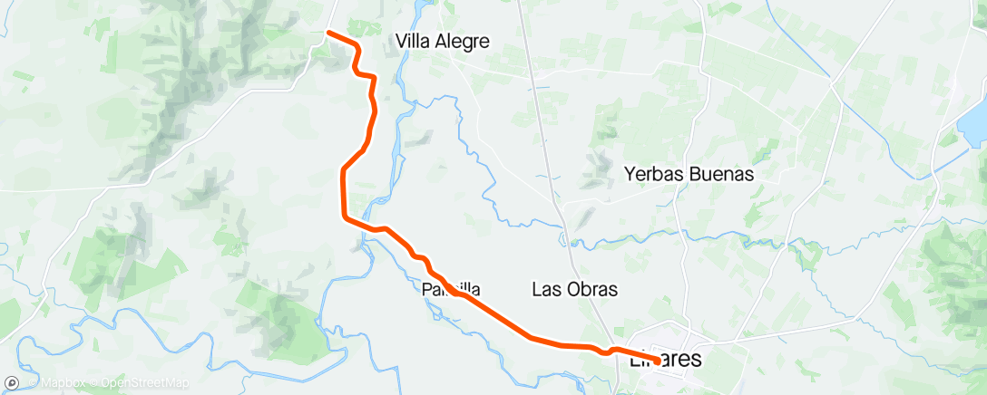 Mapa da atividade, Linares - Los Conquistadores - Linares