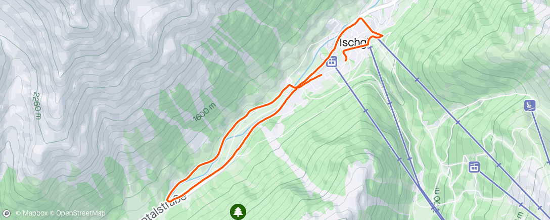 Map of the activity, Post-ski loopje