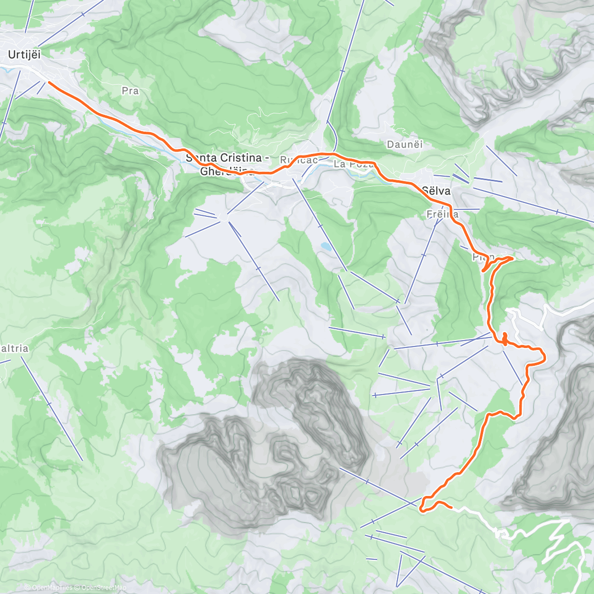 Map of the activity, ROUVY - Ortisei to Passo Sella | Italy