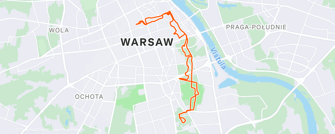 Map of the activity, Łazienki Królewskie