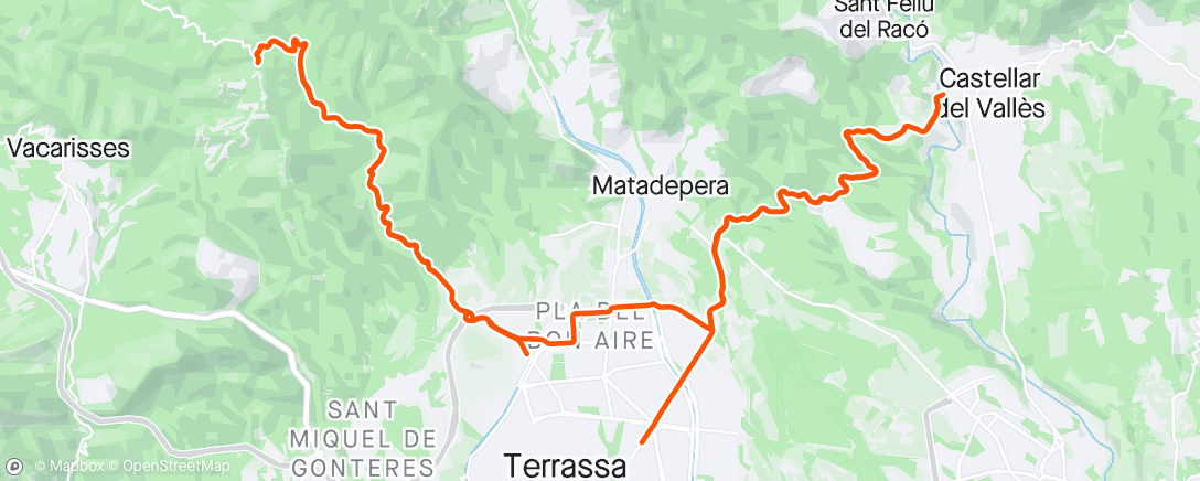 Map of the activity, 1h20| warm up castellar & serie Obac 😮‍💨