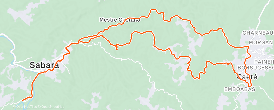 Map of the activity, Pedalada matinal