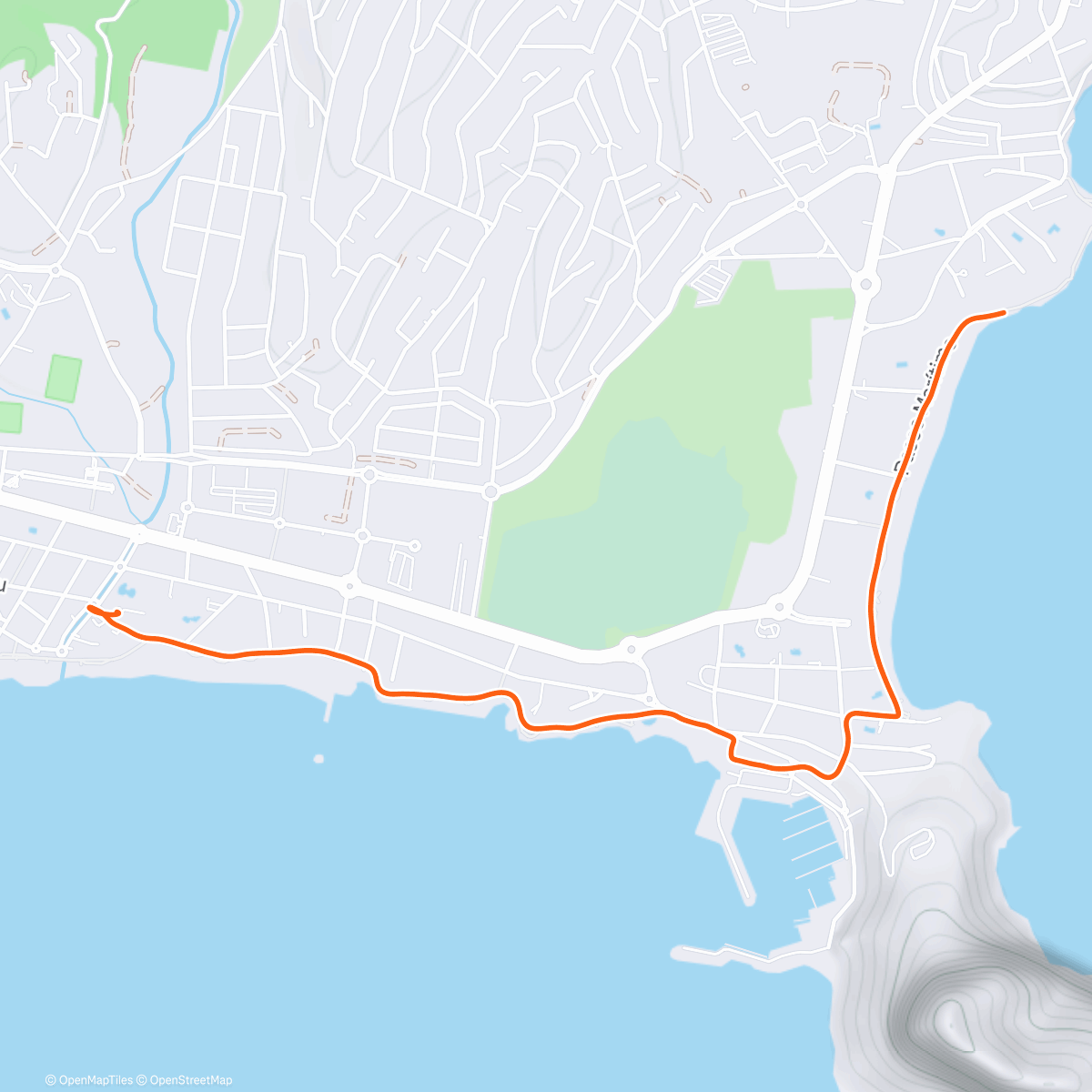 Map of the activity, Walk to lunch 🍀 Calp ☀️